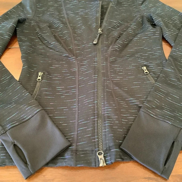 Zella Black Full Asymmetrical Zip Jacket Medium - Picture 5 of 8
